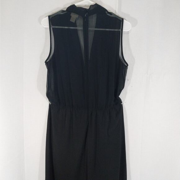 NWOT! H & M! ULTRA GLAM BLACK SHEER V NECK TOP, WIDE LEG JUMPSUIT, ONESIE! SZ 12 - Picture 7 of 11